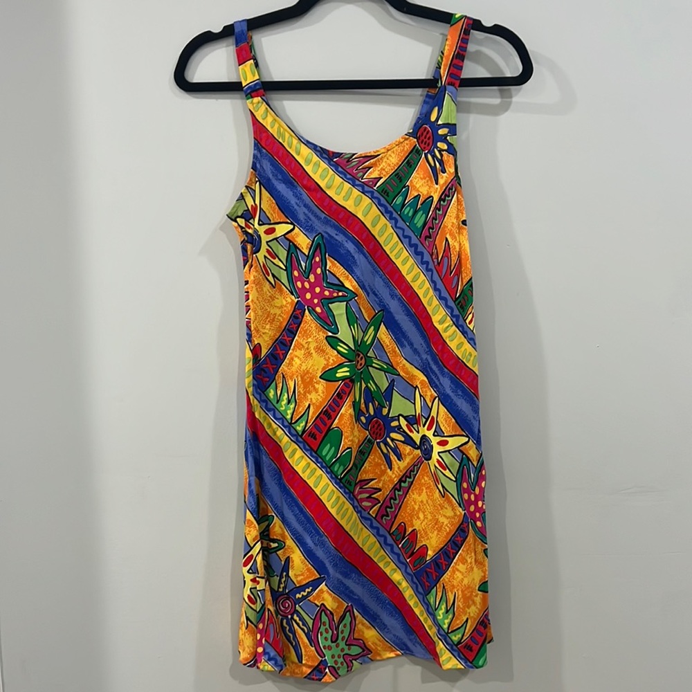 Summer print mini dress (XS)